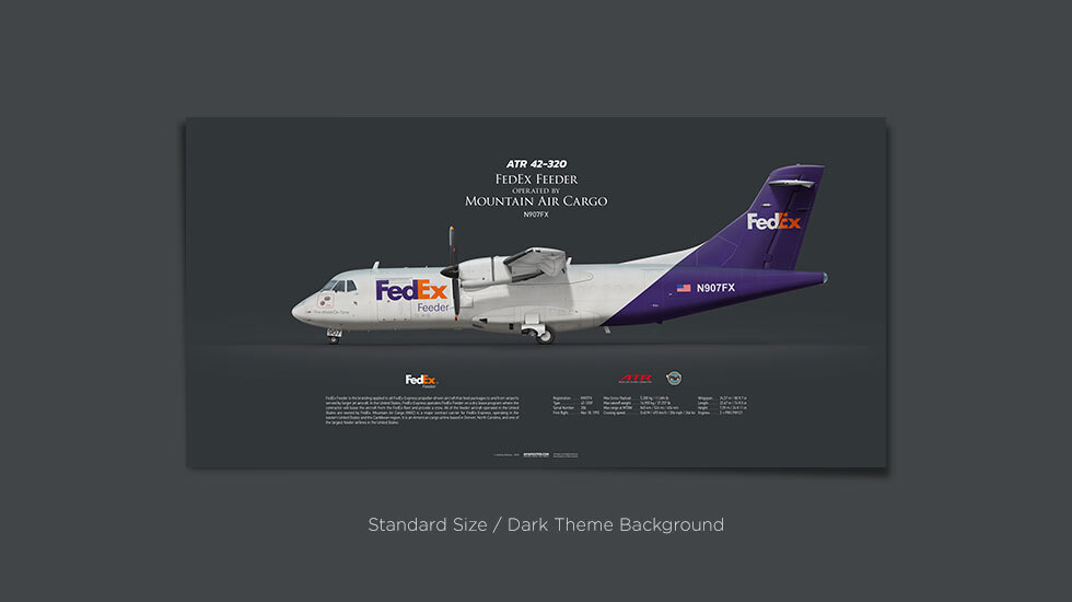 航空機・ヘリコプター FedEx Aviationtag ATR42-30 ATR42-300F Aviationtag Edition