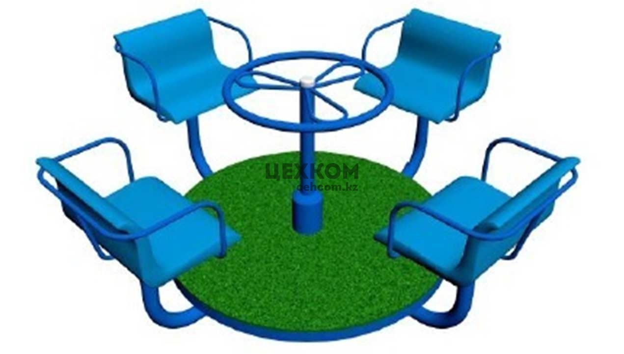 карусель ксил 4192. сиденье для карусели. карусель с пластиковыми сиденьями. карусель с сиденьями из металла (с резиновым покрытием). карусель детская с рулем.