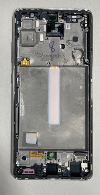 Дисплей с тачскрином Samsung (Самсунг) A525 / A52 (сервисный 100% оригинал) (белый) с рамкой