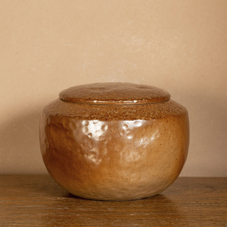 Чайница Нисин Тао дровяного высокотемпературного обжига с пепельной глазурью