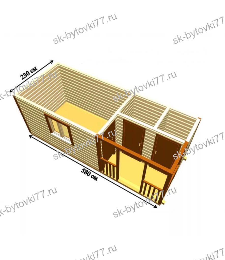 Хозблок 4х4м Эконом совмещенный со сборкой на участке в Астрахани. Цена товара 2