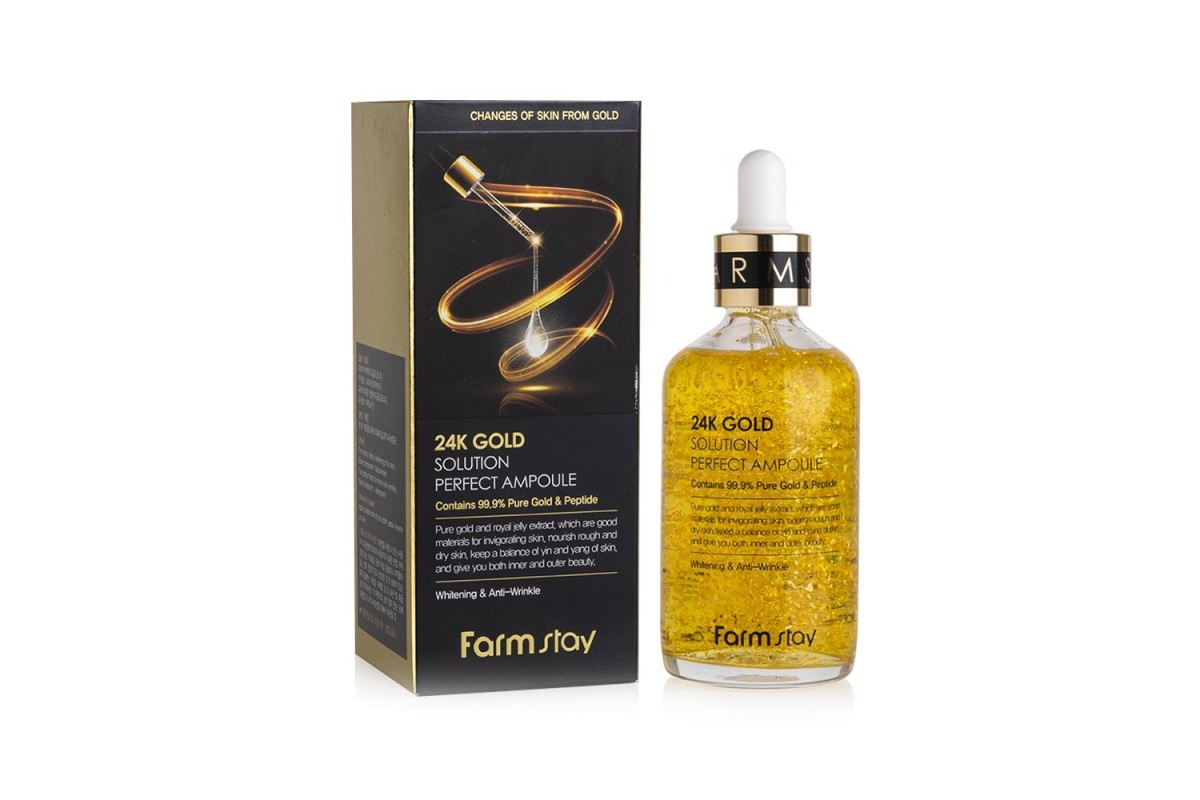 24k Gold solution perfect Ampoule. 24k Gold Peptide perfect Ampoule Farm stay 100 мл. Сыворотка Farm stay 24 k Gold Peptide. Farmstay 24k Gold Peptide perfect Ampoule.