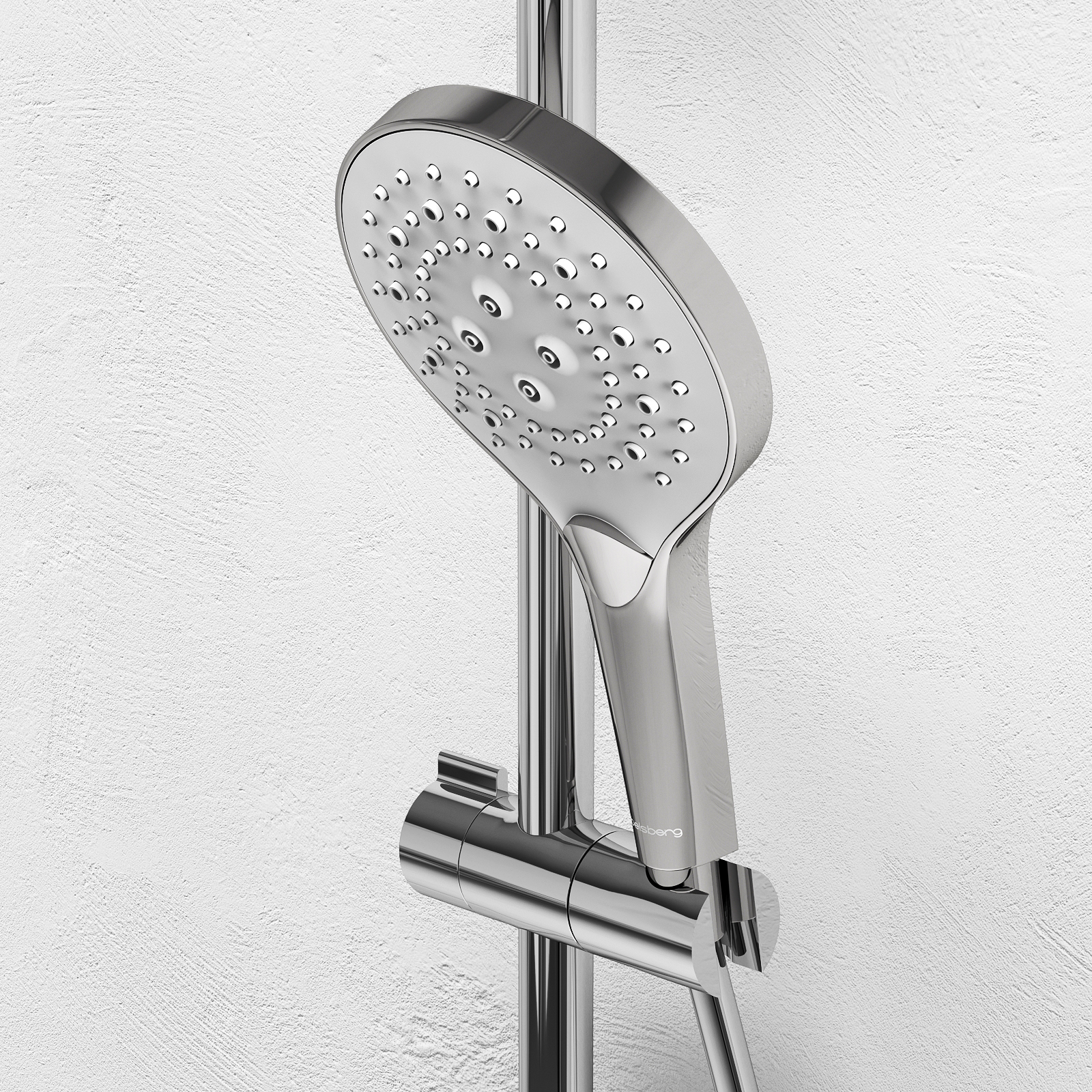 Душевая система Perfecta с изливом, круглая, глянцевый хром