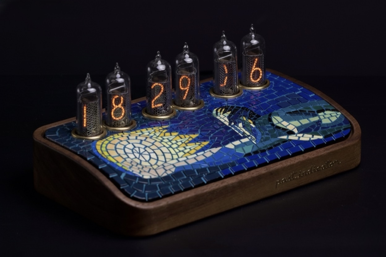 Kaleidoscope: To You, Humanity! nixie clock, view 2