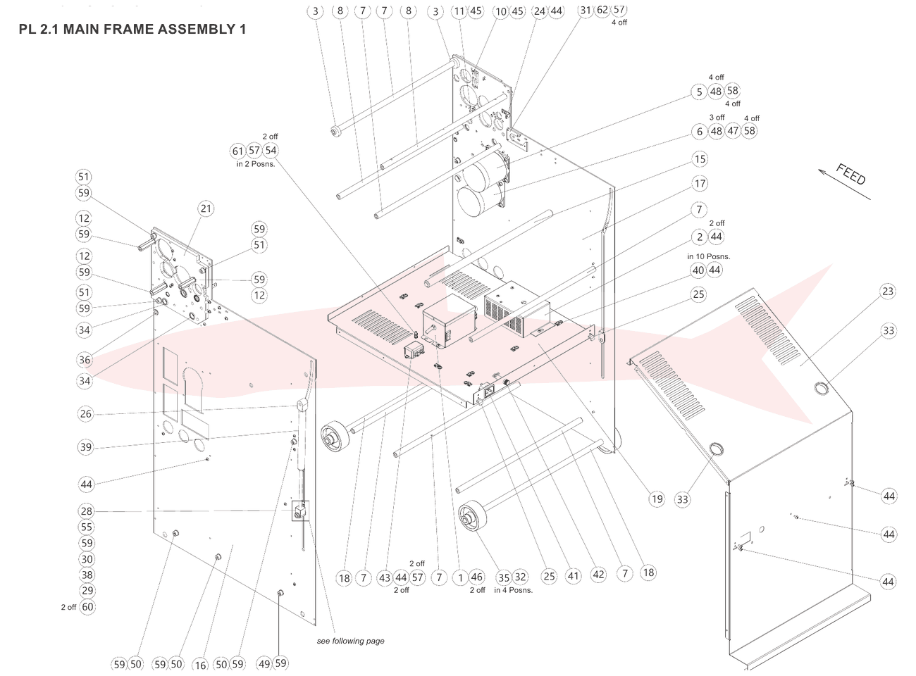 Morgana AutoCut Pro System PL 2.1 AutoFold Pro — Main Frame Assembly 1 — схема деталей, Вид 1