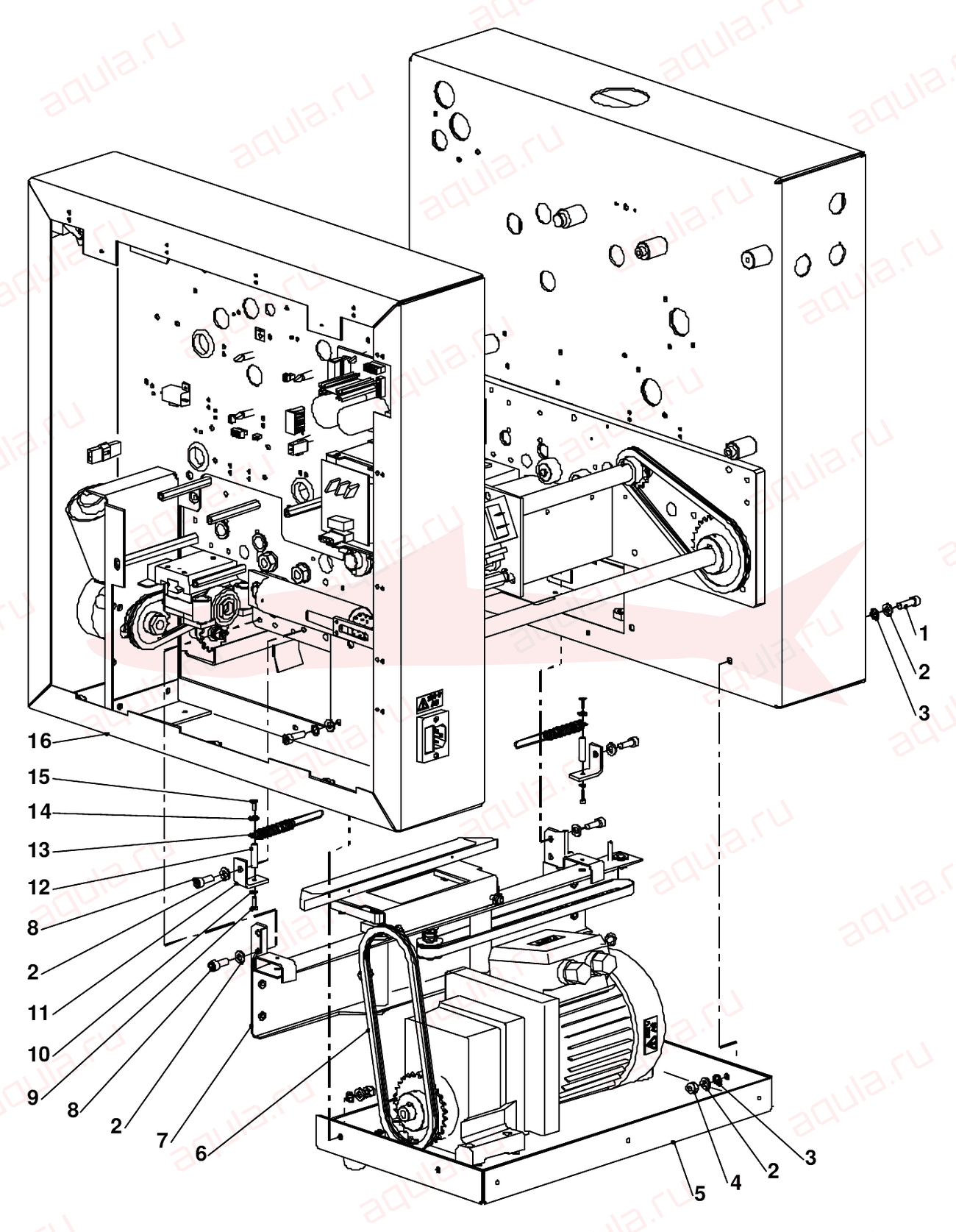 Morgana Square Back System Fig 8 Main Drive & Stop — схема деталей