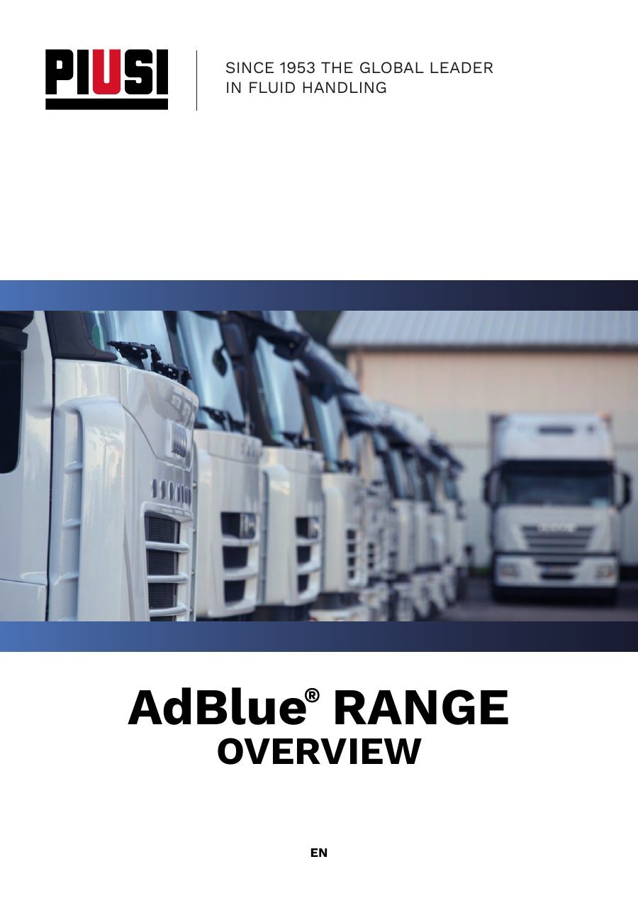 Обложка каталога PIUSI AdBlue, английское издание