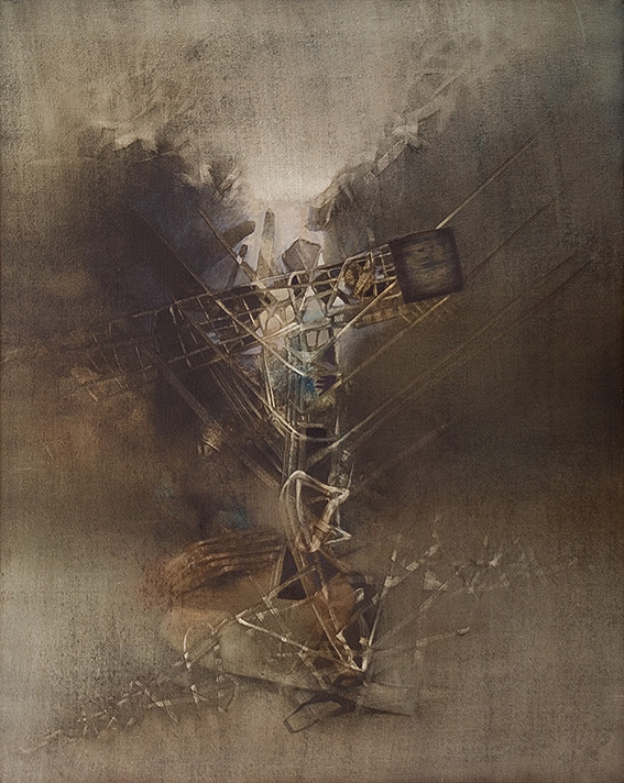 Юрий Миронов. Авария, 1993. холст, масло, 100 × 80 см