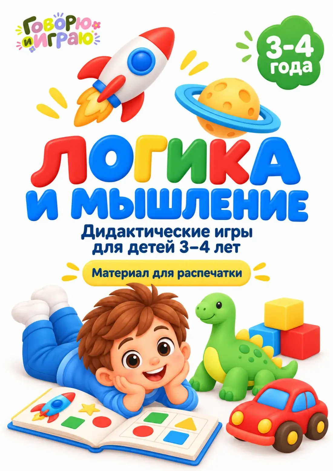 Обложка «Логика и мышление» — Динозавры, машины и космос