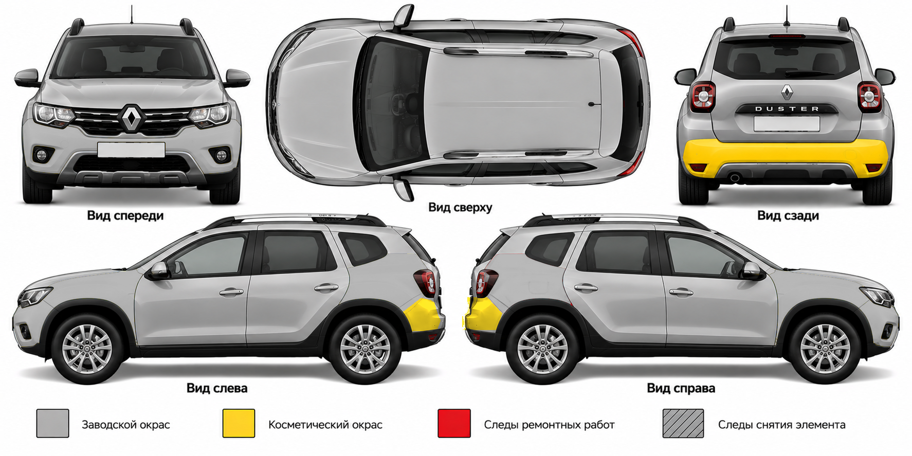 Карта ЛКП Renault Duster 1.5 MT