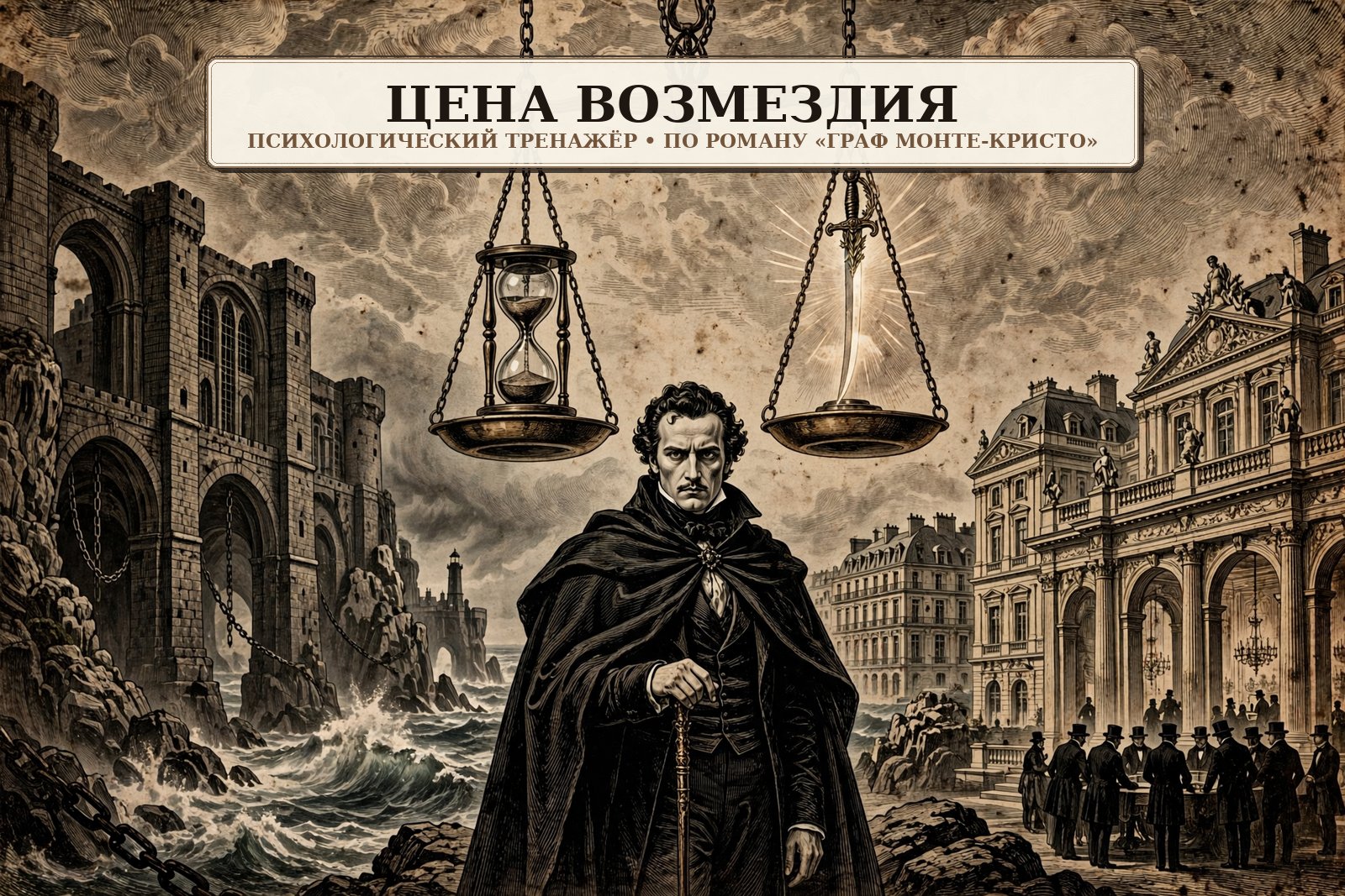 Цена возмездия — граф Монте-Кристо, весы, замок и дворец