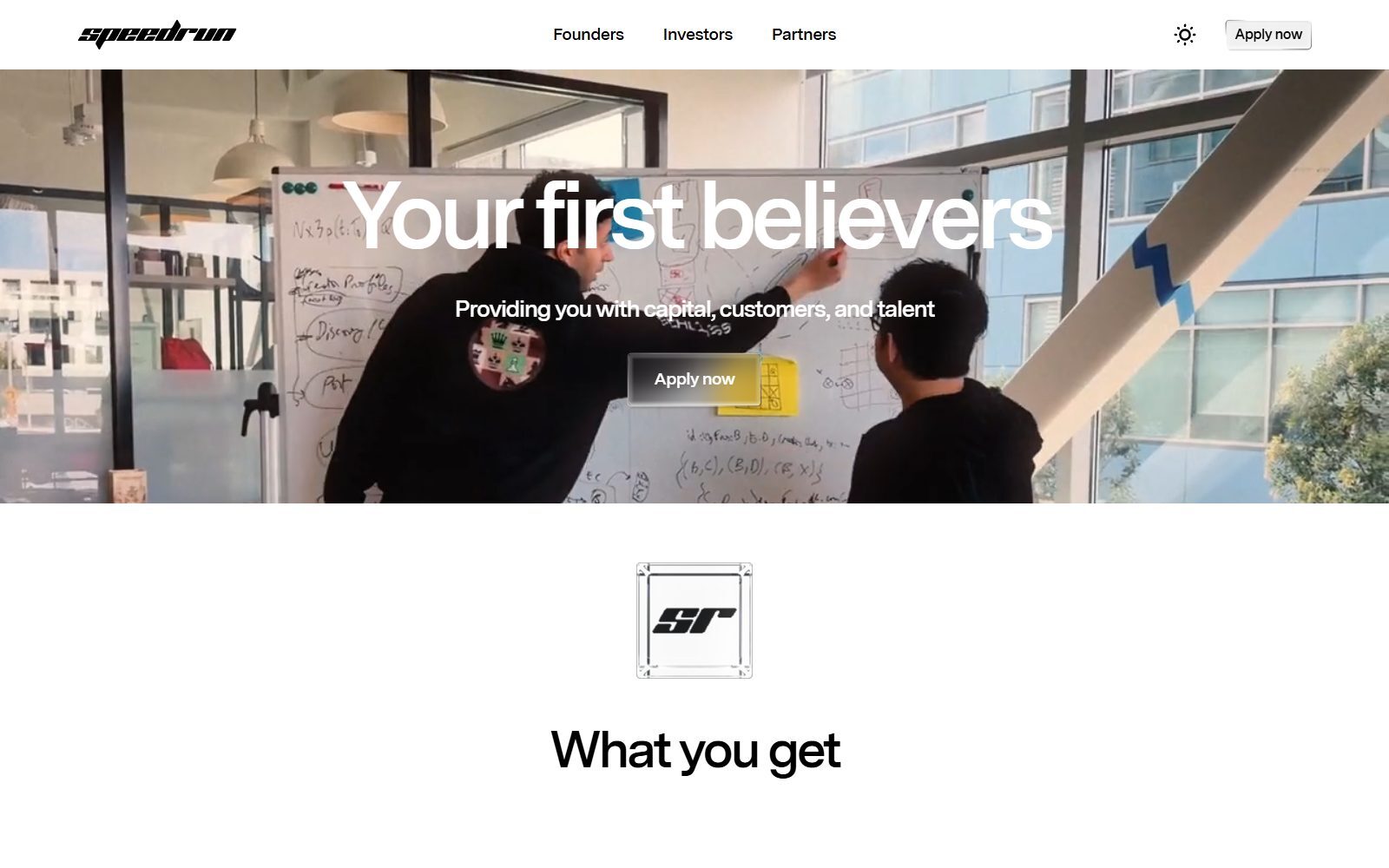 a16z speedrun homepage screenshot (October 2026)