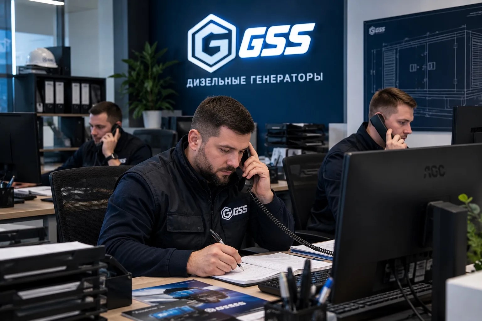 Бригада сервисных инженеров GSS перед выходом на смену