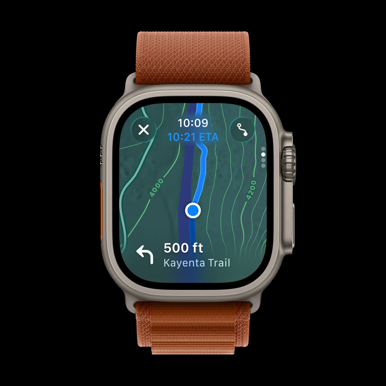 Дисплей Apple Watch Ultra 3 с тренировочными показателями