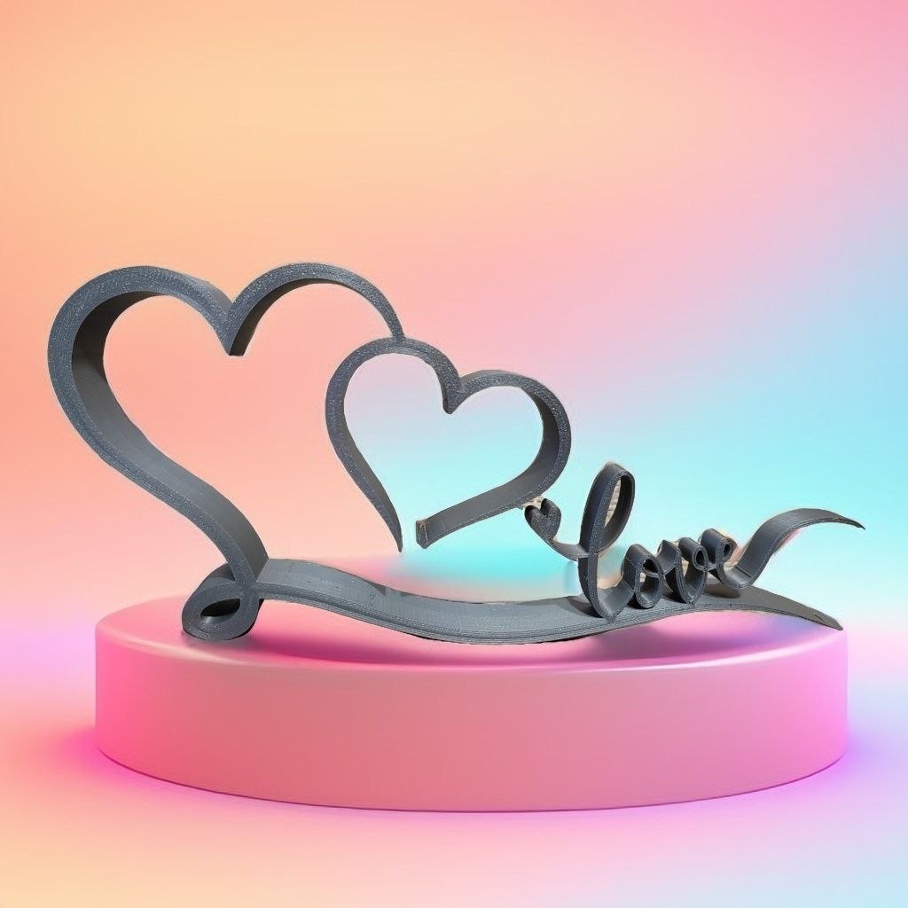 Сердца на подставке — работа инклюзивной 3D-мастерской