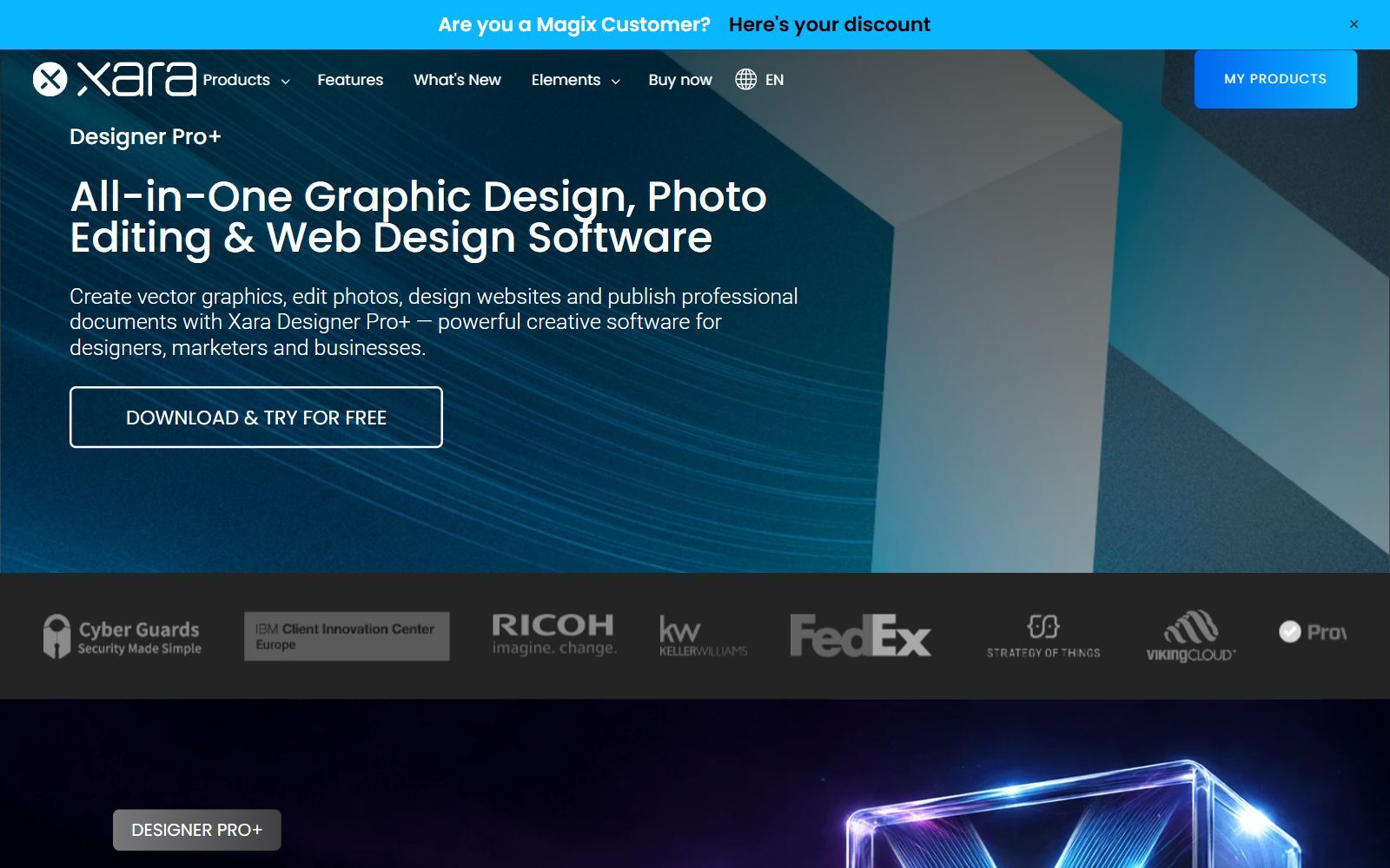 Xara Designer Pro+ product page screenshot (October 2026)