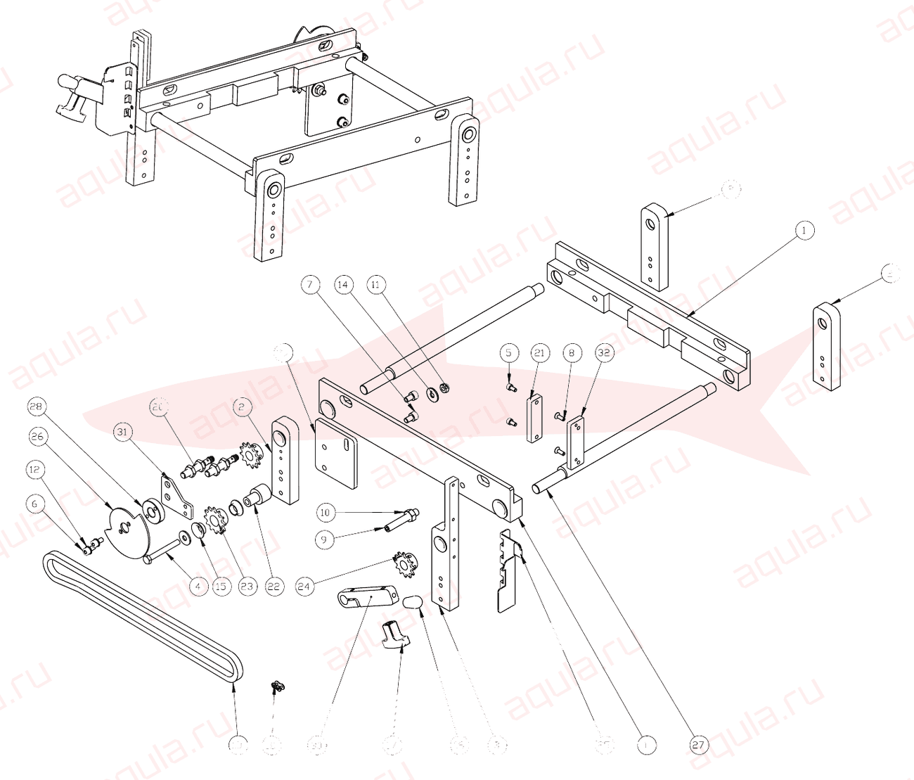 Morgana DigiBook 450 A0105048-01 Ass. gruppo esclusione fresa — схема деталей