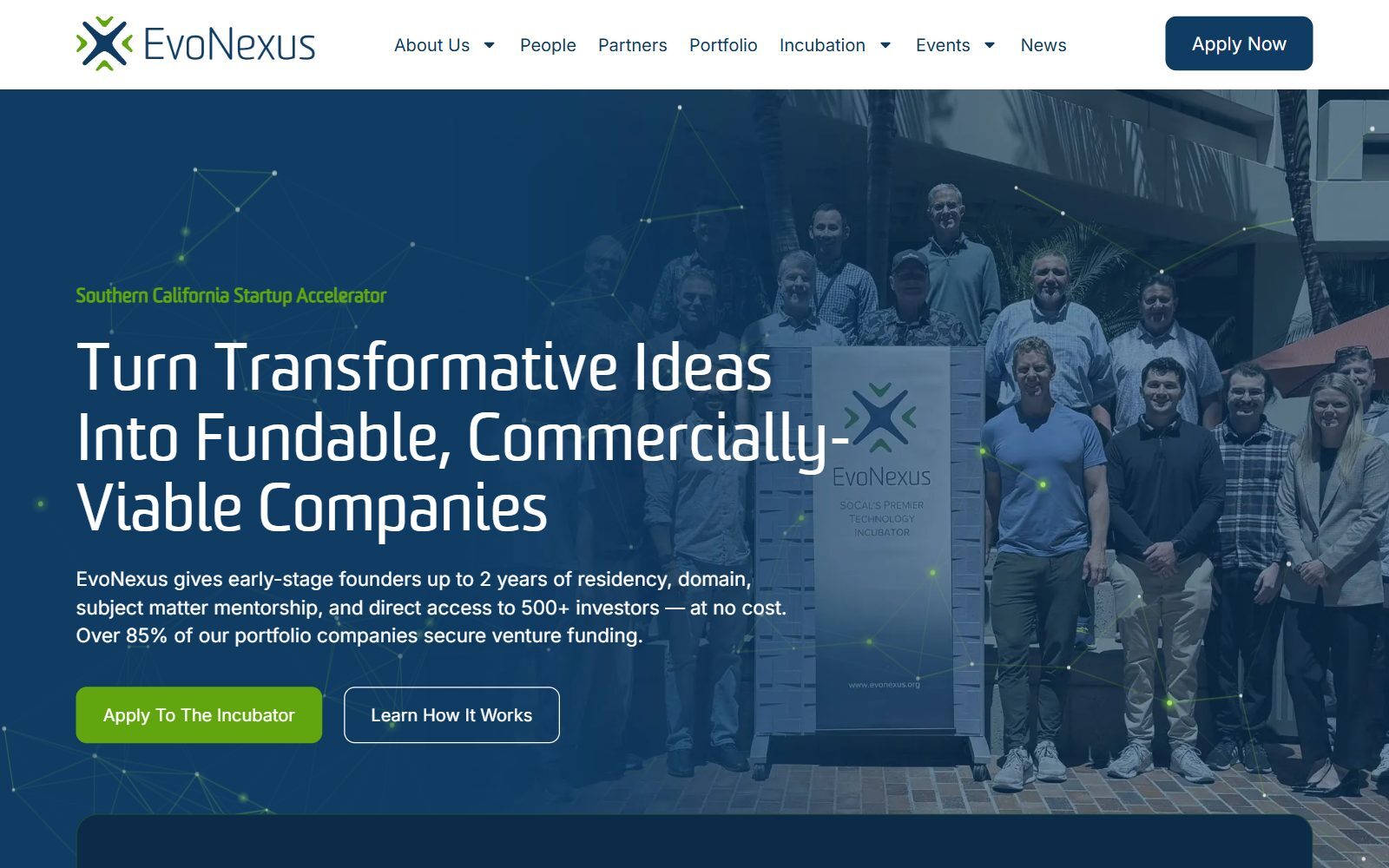 EvoNexus homepage screenshot (October 2026)