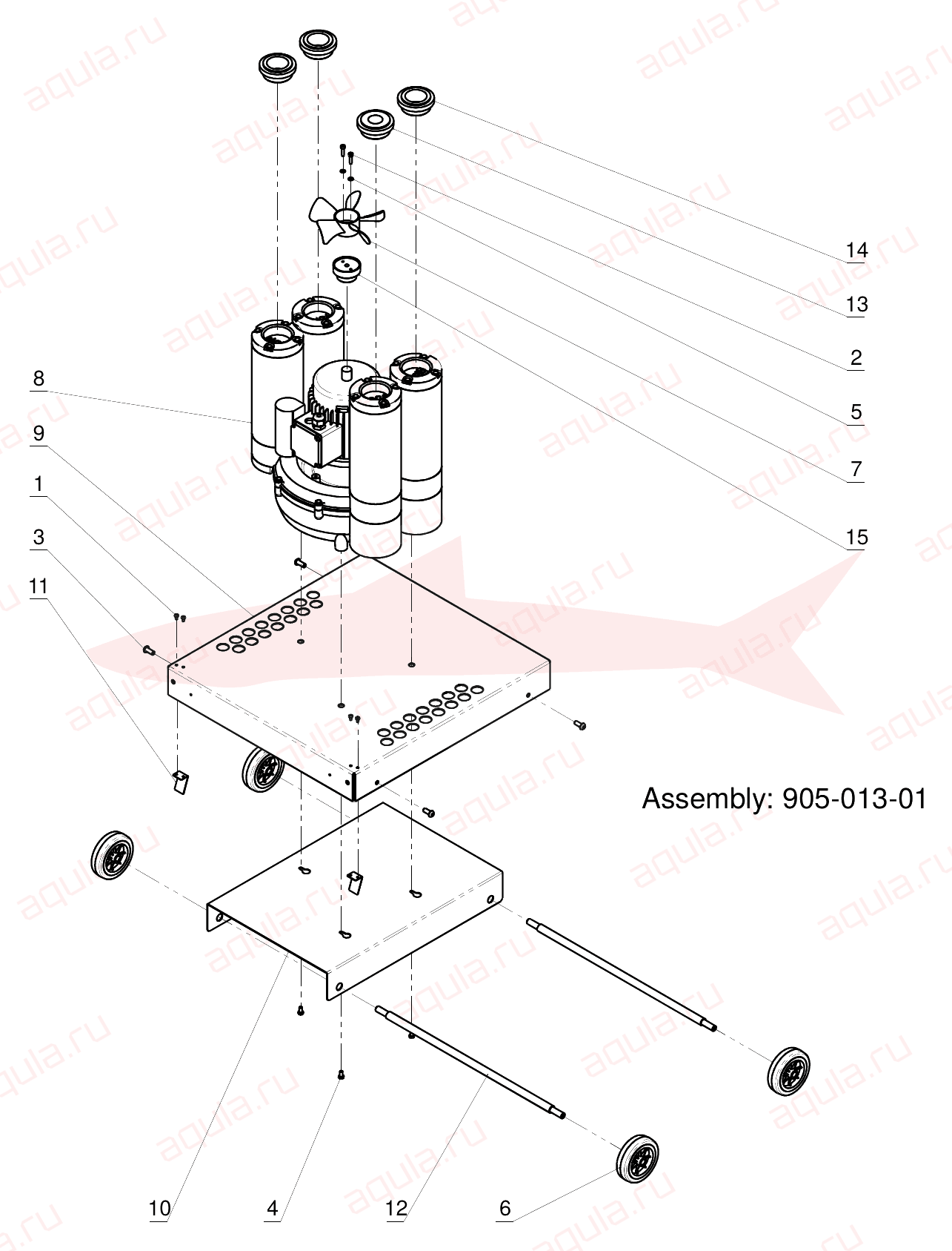 Morgana Feeder 8000 905-013-01 Base Chassis — схема деталей