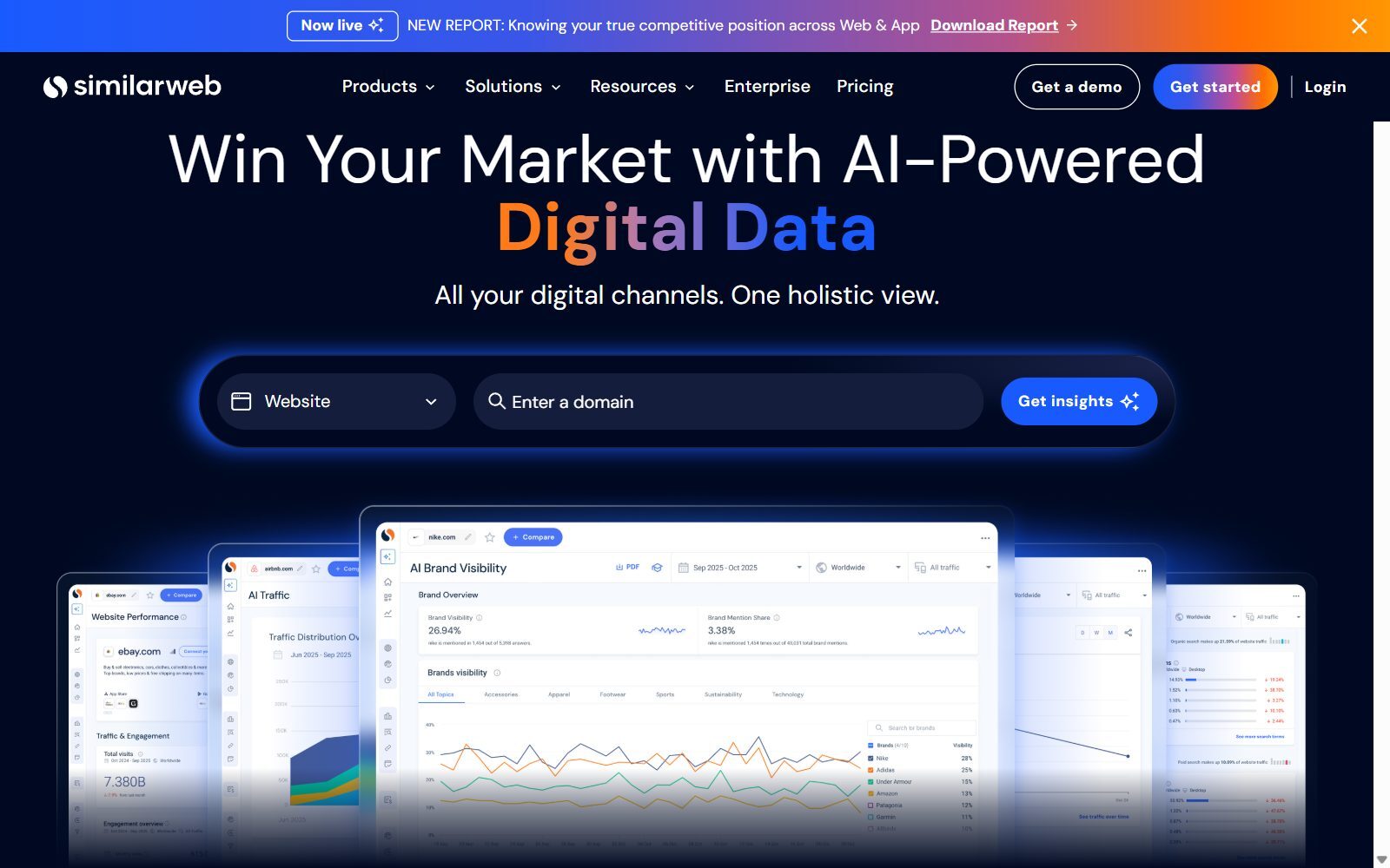 Similarweb homepage screenshot (October 2026)