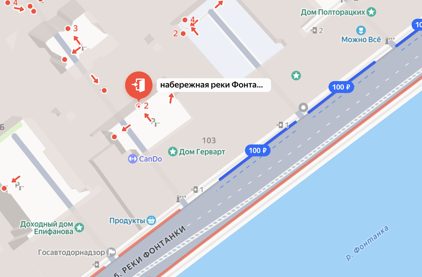 Схема расположения дома на карте