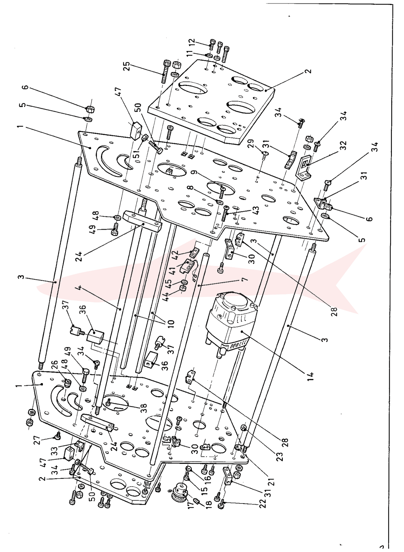 Morgana FRN 5 8-01-01 Main Assembly 50Hz — схема деталей