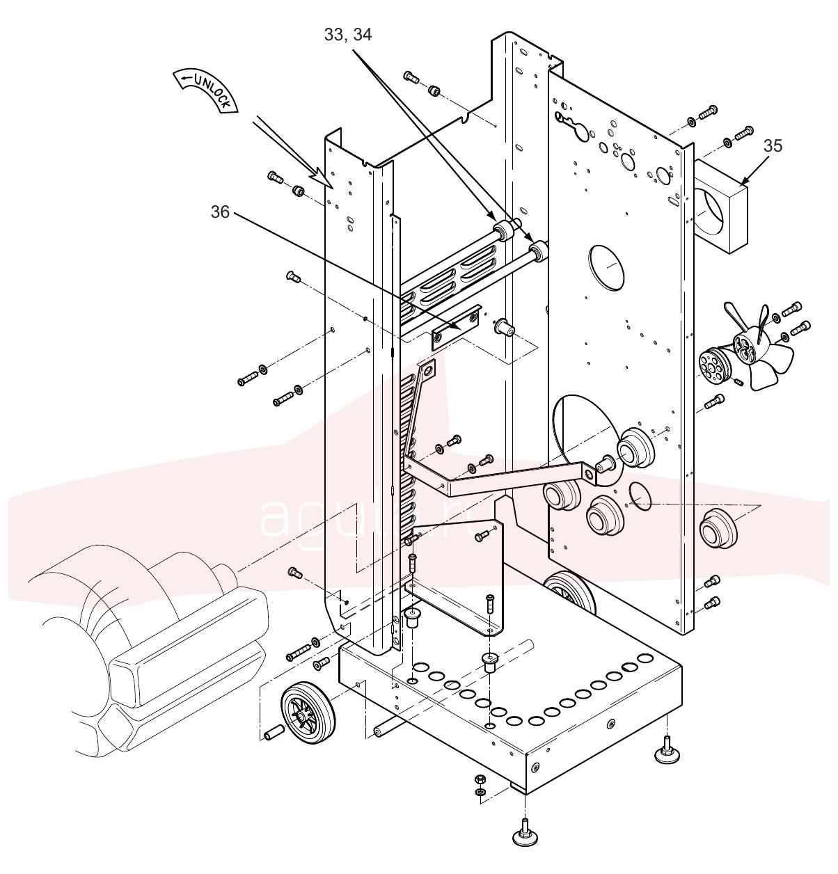 Morgana AutoCreaser Mk2 7-01-03 Main Assembly — схема деталей