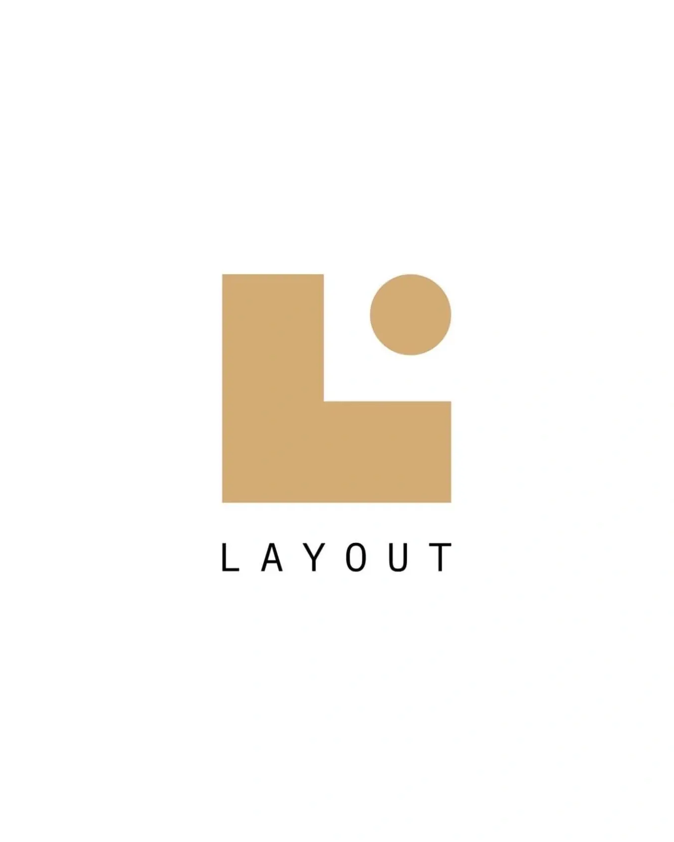 Логотип Layout: буква L и круг, скомпонованные в квадрат