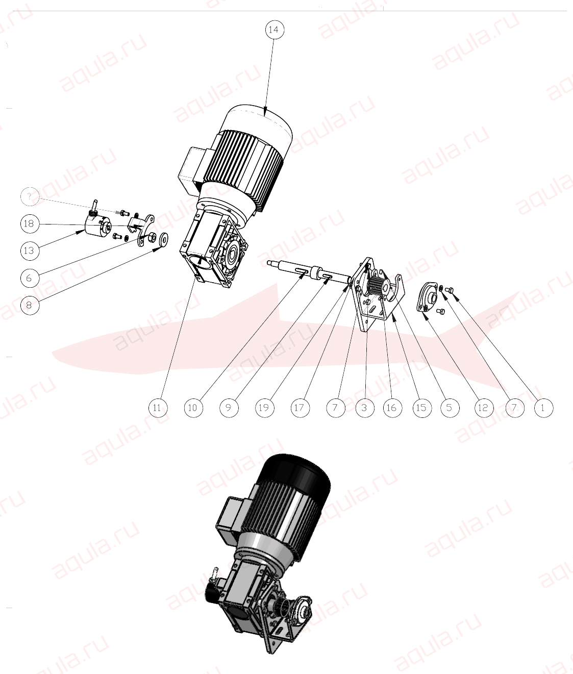 Morgana DigiBook 300 A0107017-03 Ass. puleggia motrice 300 — схема деталей