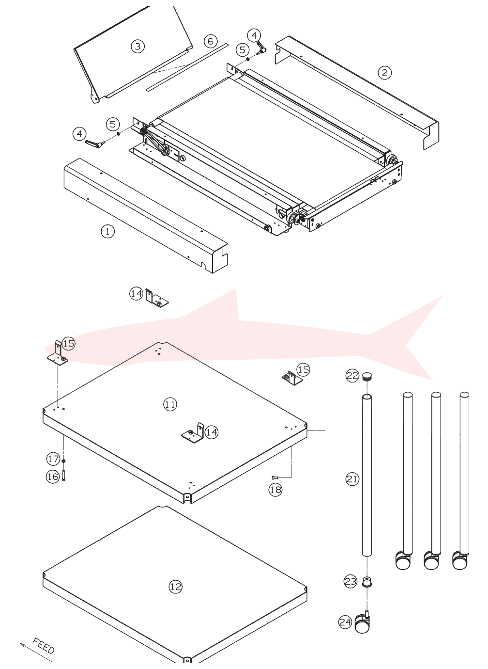 Morgana AutoCut Pro System PL 3.3 Conveyor — Belt Conveyor Delivery 3 — схема деталей