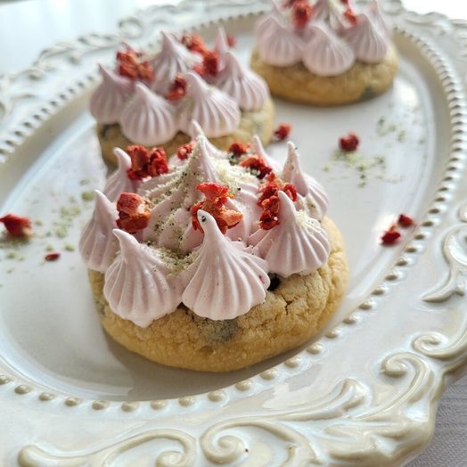 Клубничные кукис с маршмеллоу ученицы Марии