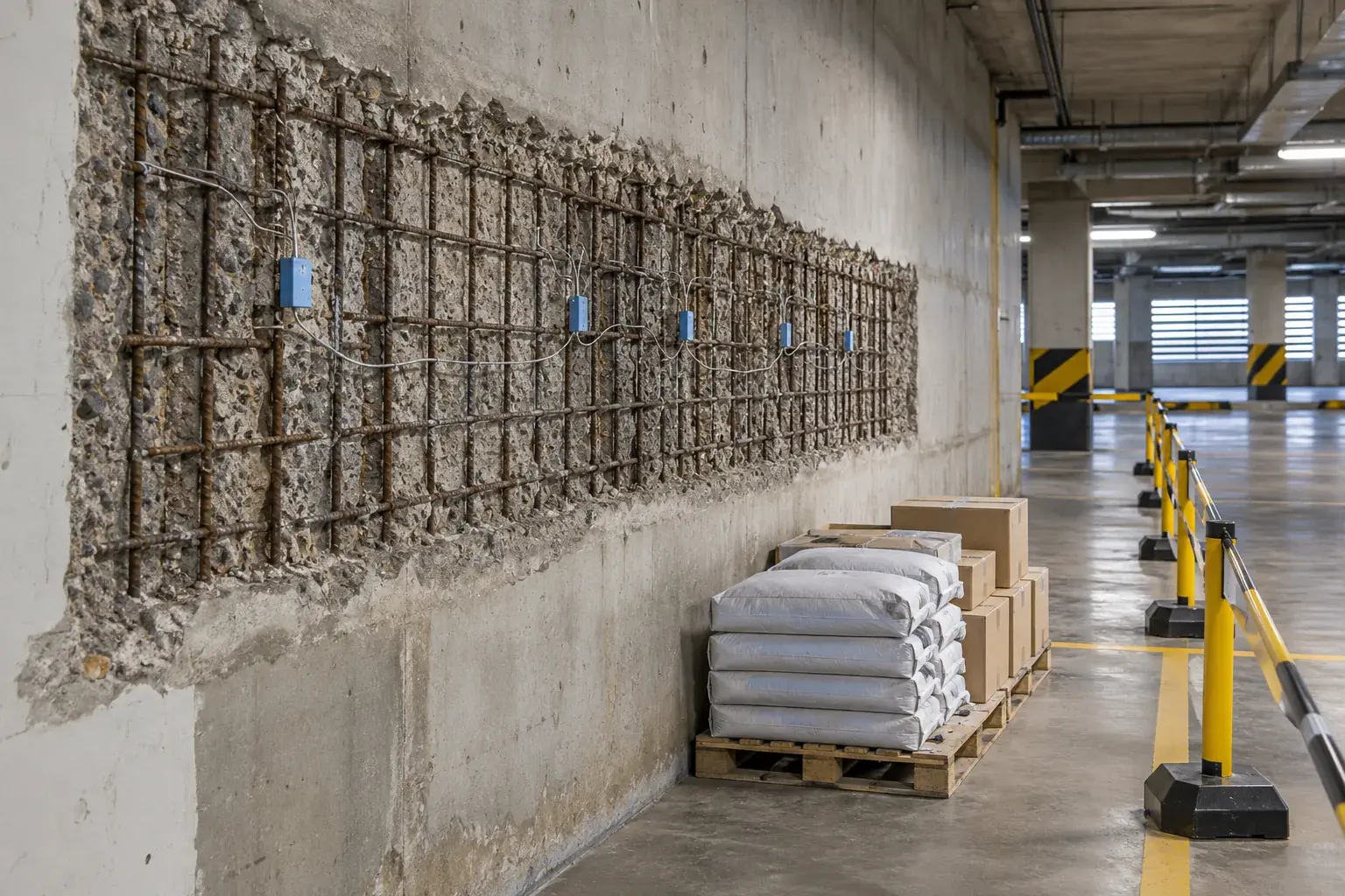 Материалы MAPEI для гальванической защиты железобетона паркинга в Сириусе