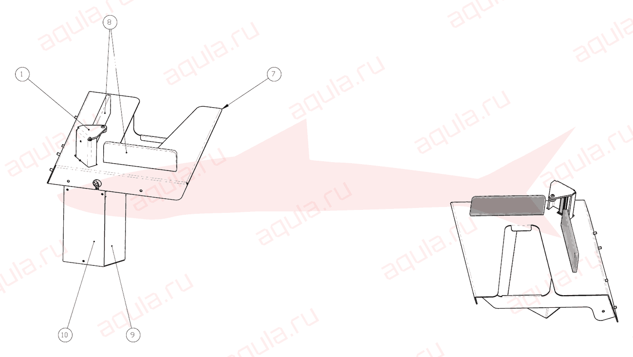 Morgana DigiBook 300 A0101501-00 Ass. tavolino misura — схема деталей