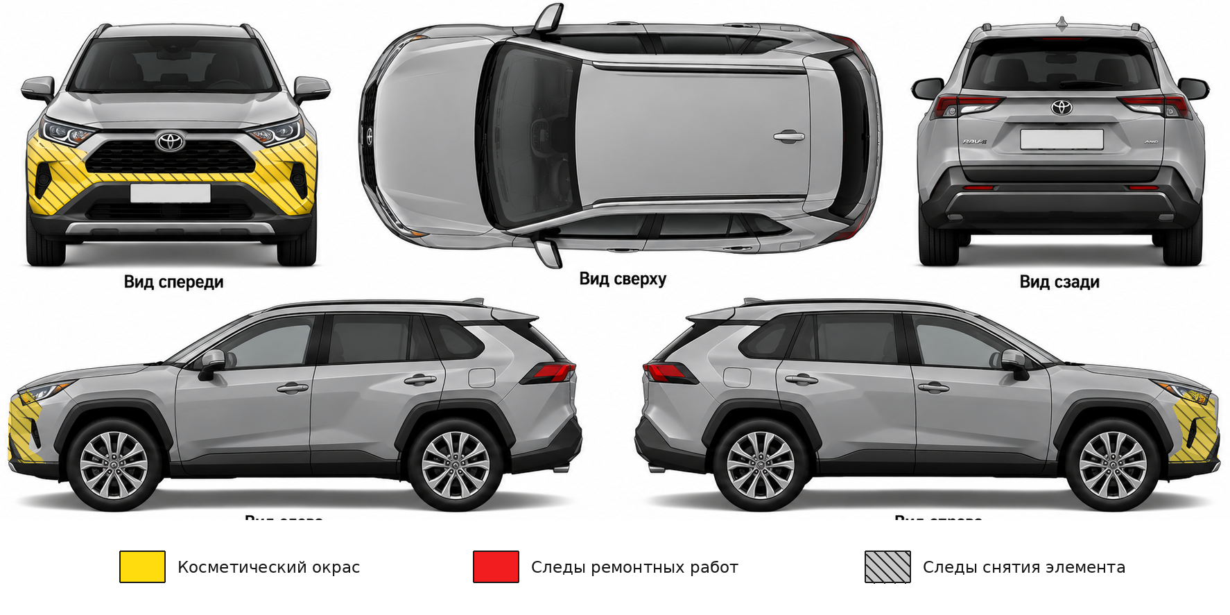Карта ЛКП Toyota RAV4 2.5 AT