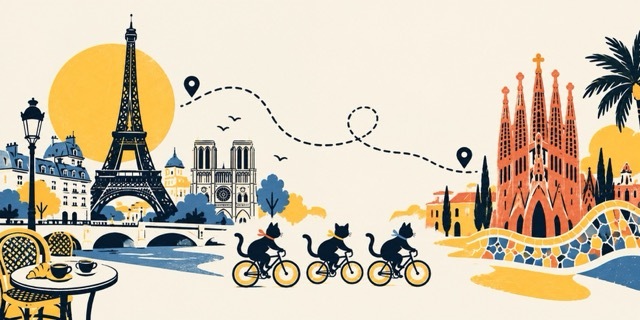 Bike tours in Barcelona and Paris Tres Gatos