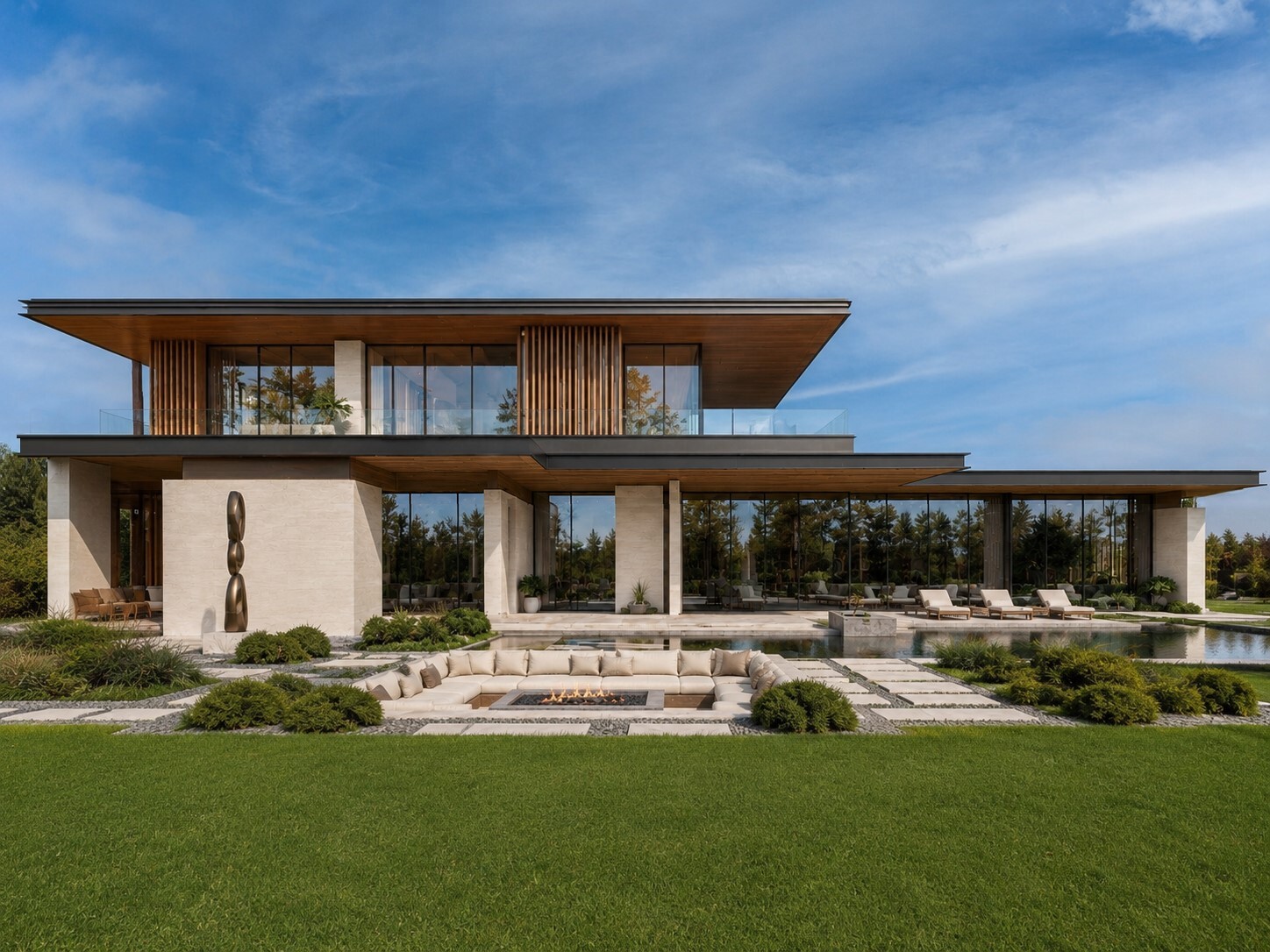 VILLA D’OLIVA — Сад, бассейн и лаунж-зона