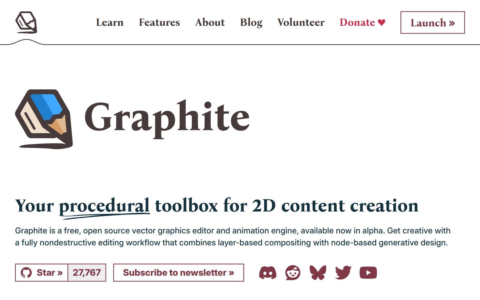 Graphite homepage screenshot (October 2026)