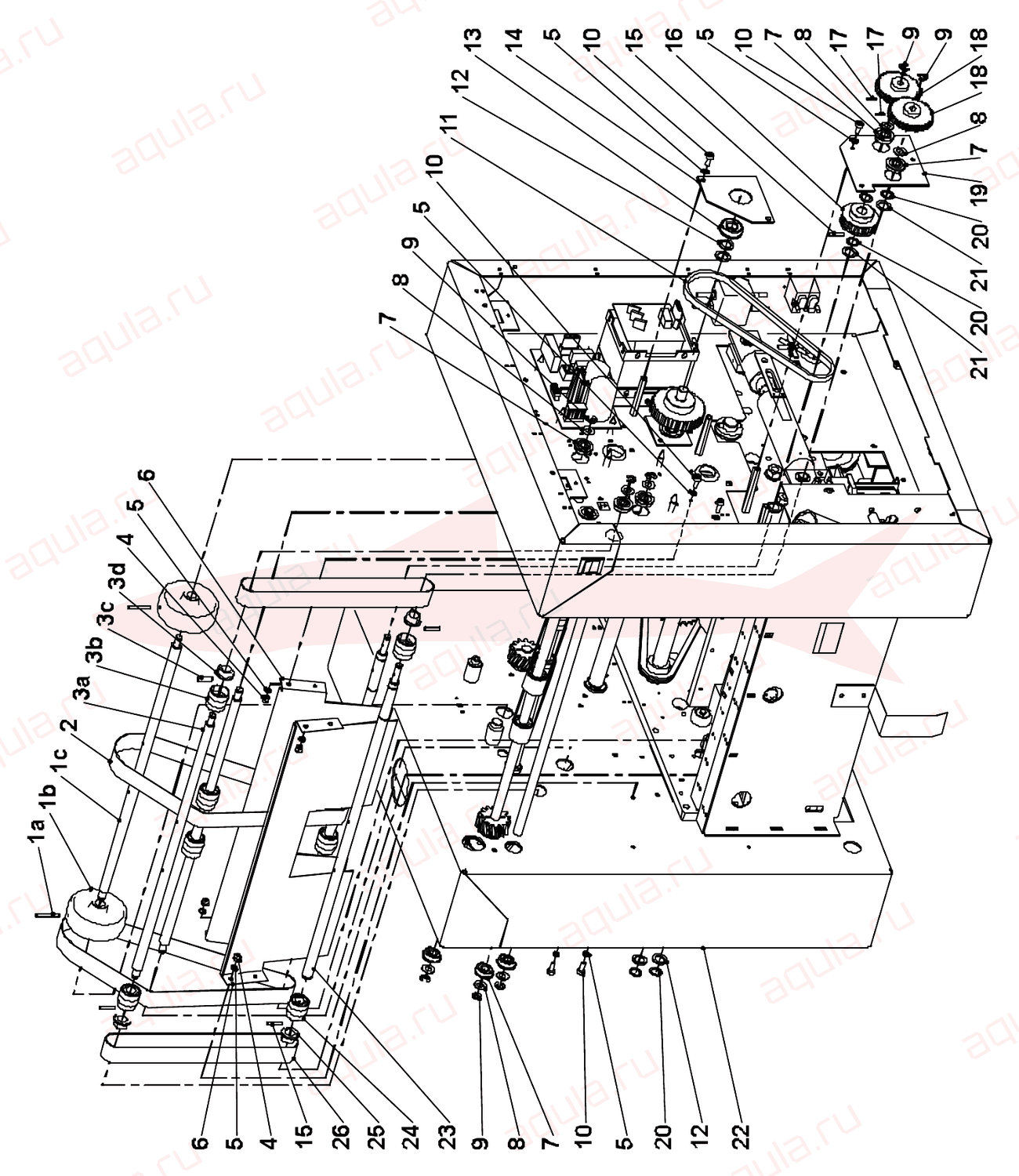 Morgana Square Back System Fig 6 Secondary Drive — схема деталей