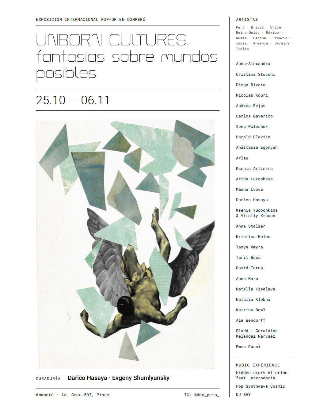UNBORN CULTURES — official exhibition poster