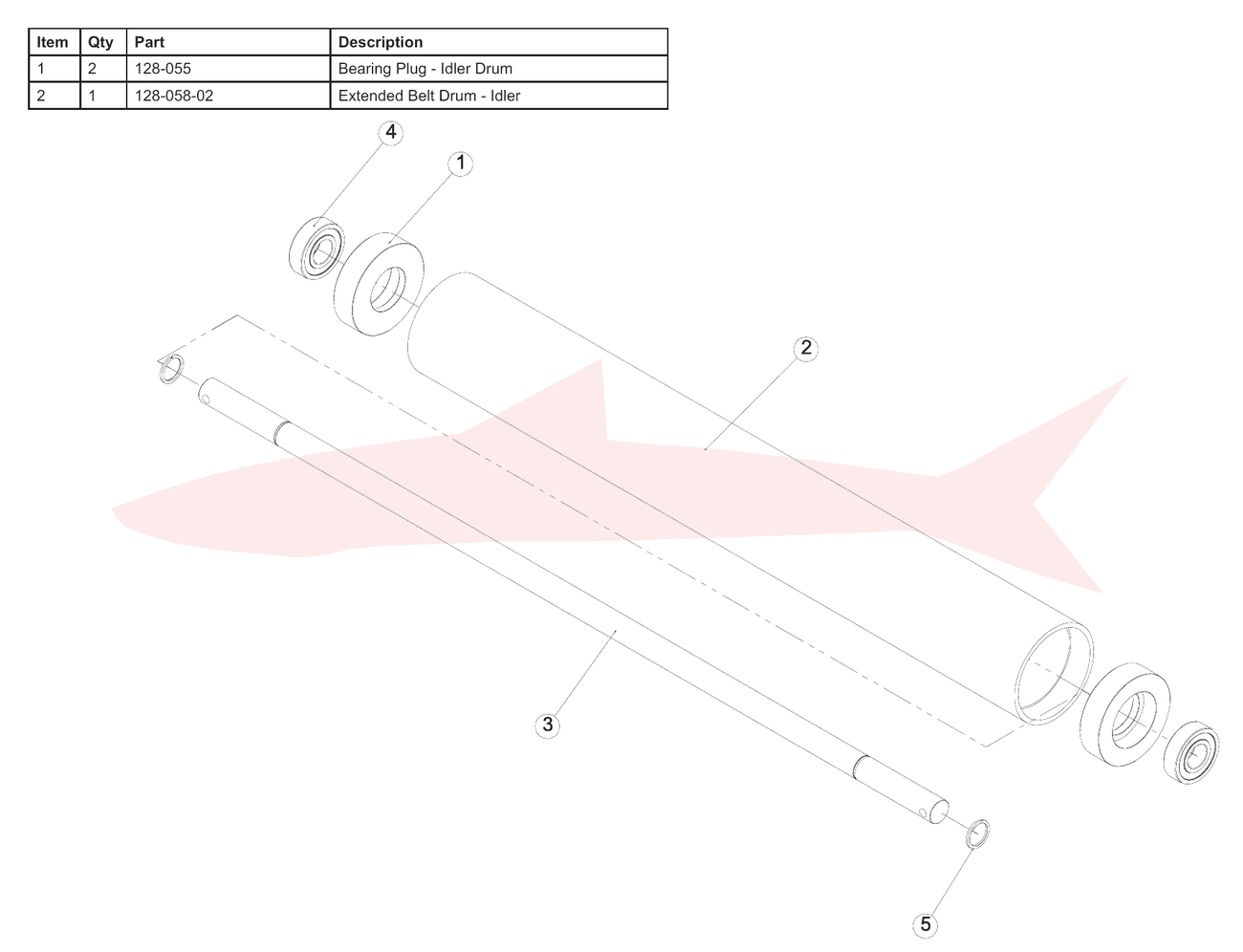 Morgana AutoCut Pro System PL 2.16 AutoFold Pro — Delivery Idler Roller Assembly — схема деталей