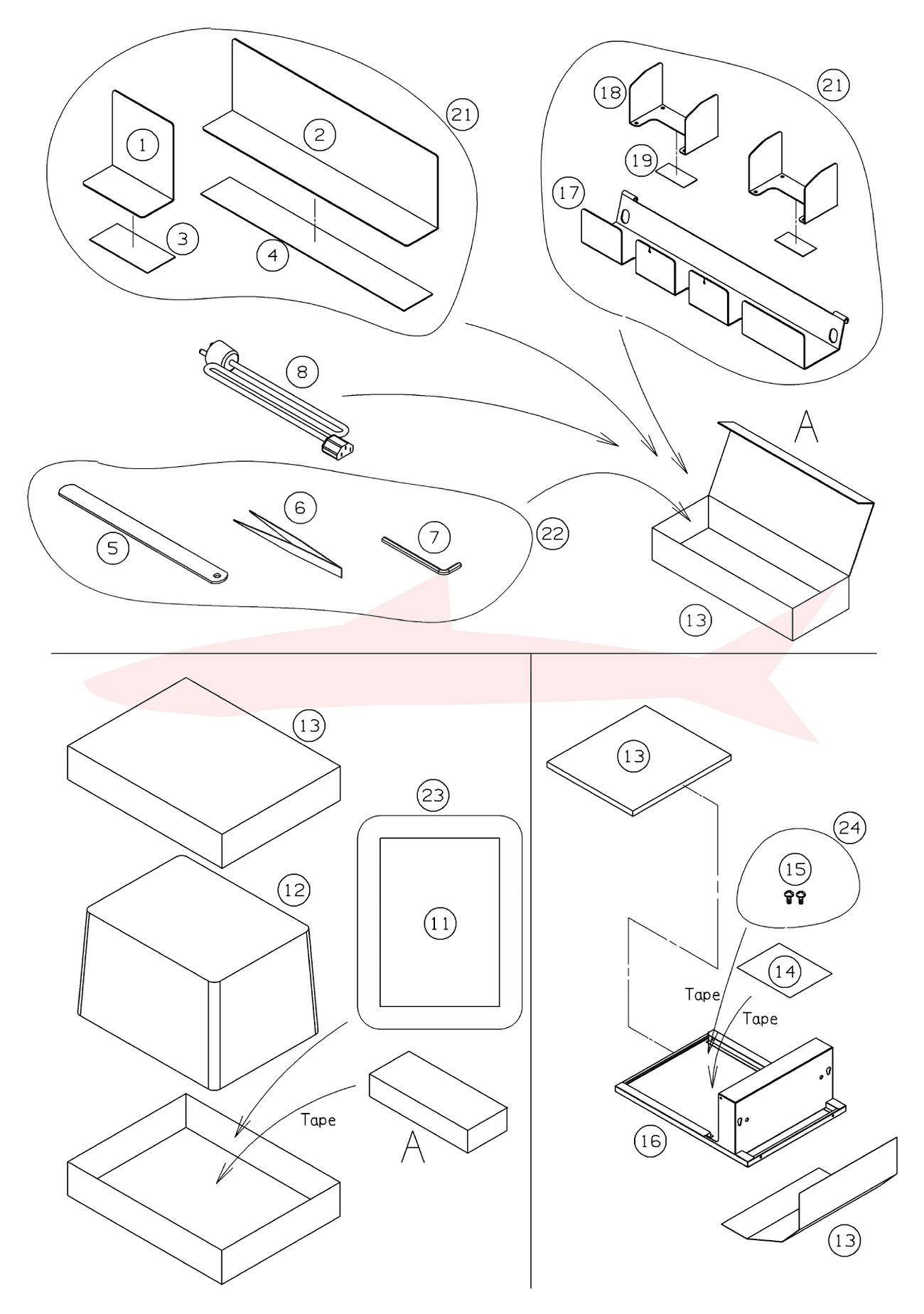 Morgana AeroCut 16 Accessories — схема деталей