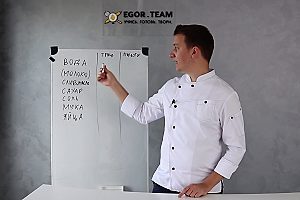 Егор Козловский объясняет теорию заварного теста