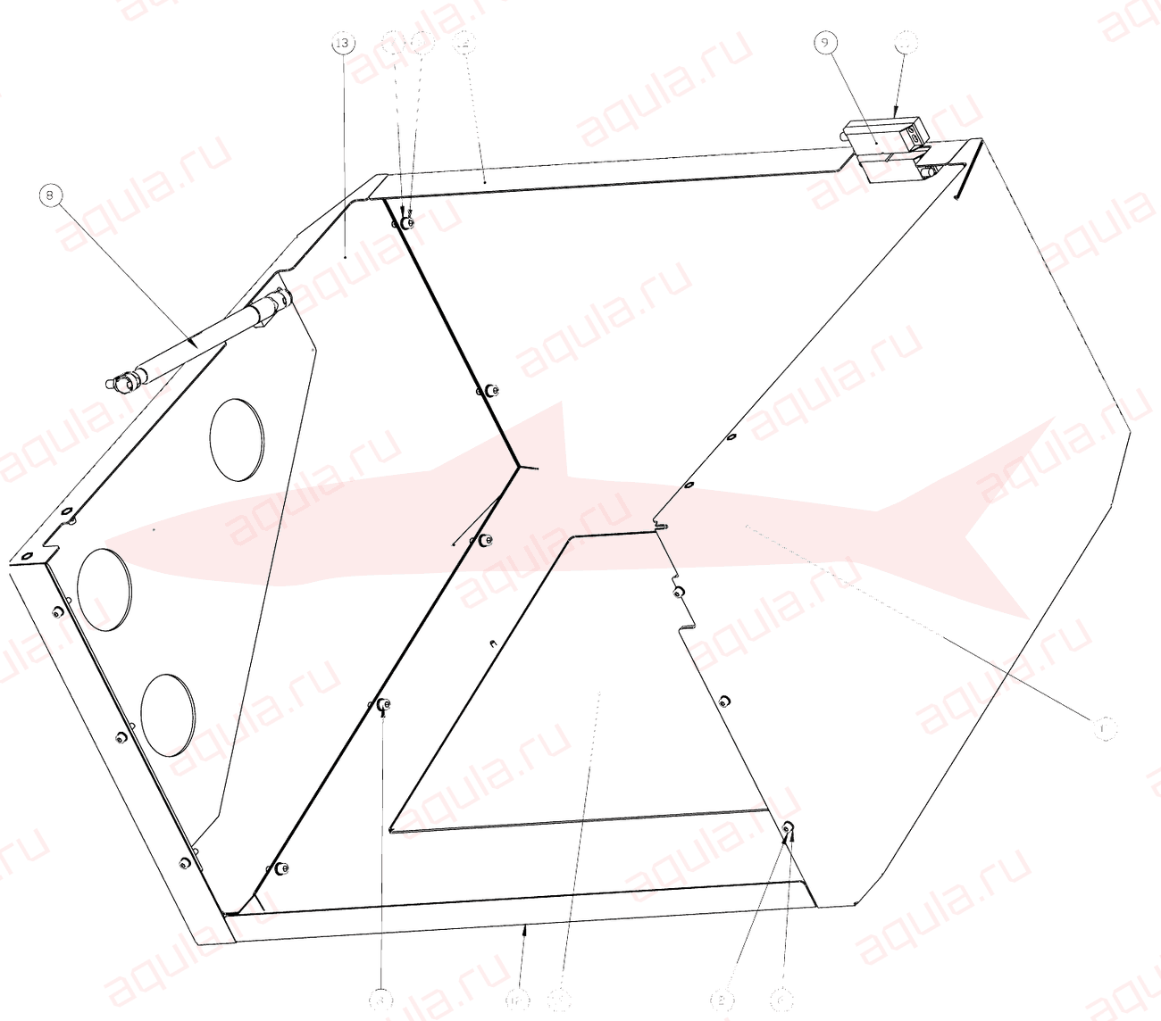 Morgana DigiBook 450 A0210099-01 Ass. carr. inf metticopertine — схема деталей