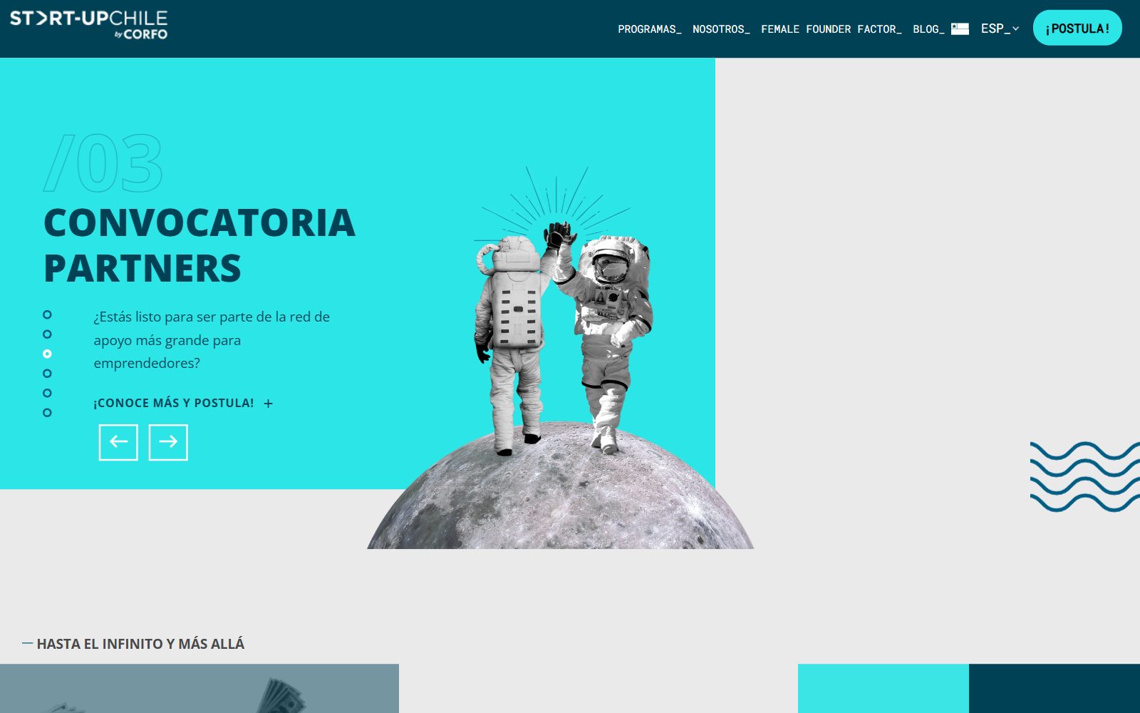 Start-Up Chile by CORFO homepage screenshot (October 2026)
