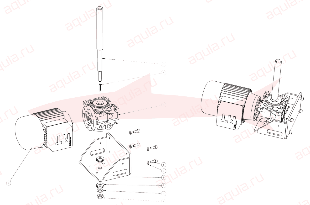 Morgana DigiBook 450 A0210089-00 Ass. supporto vite di sollevamento — схема деталей