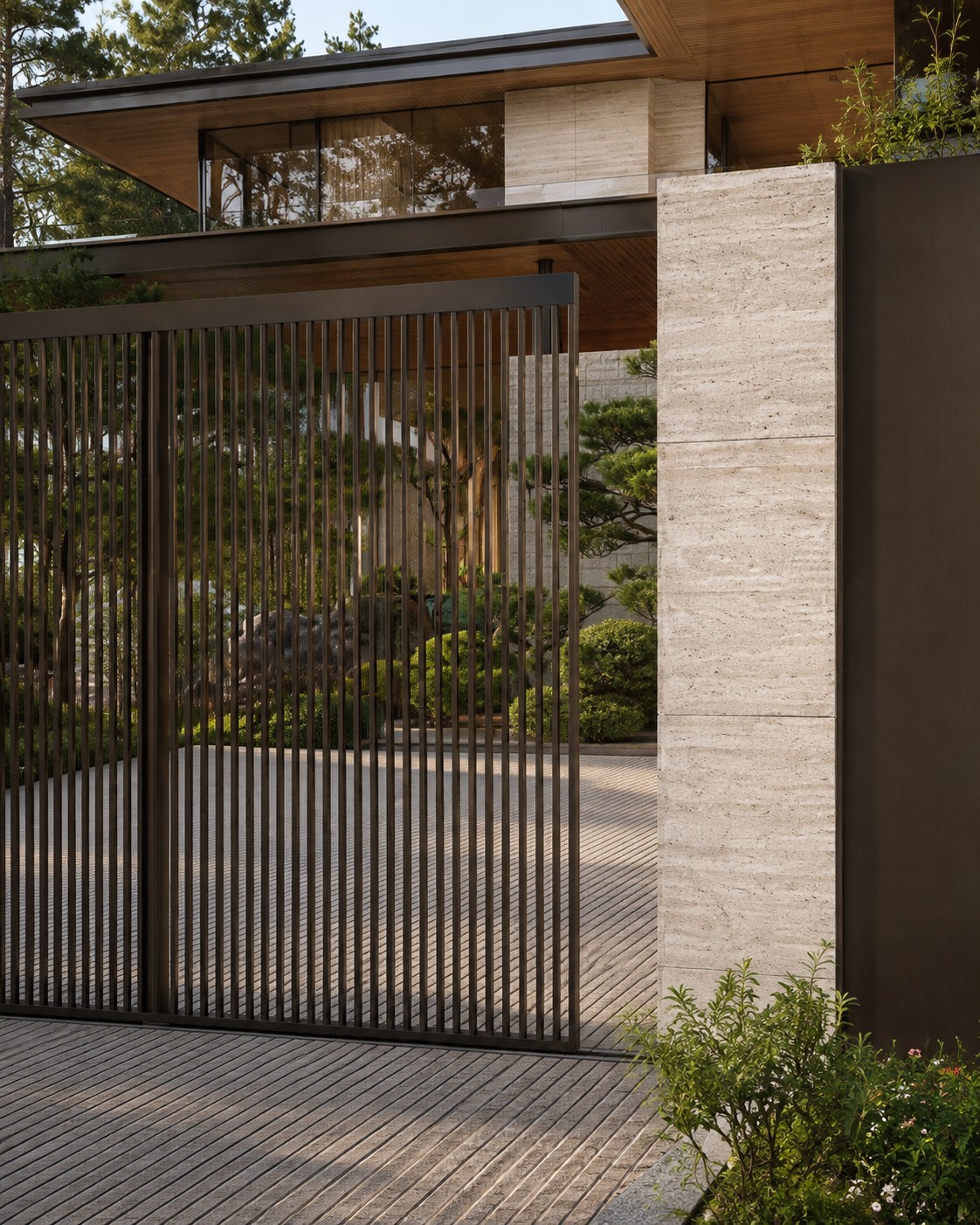 VILLA D’OLIVA — Входное ограждение и каменные опоры