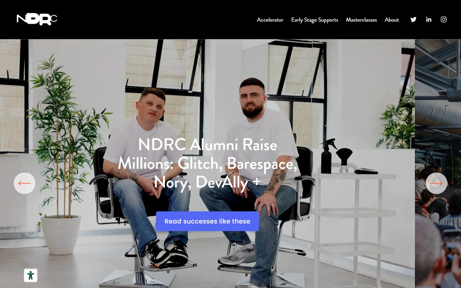 NDRC homepage screenshot (October 2026)