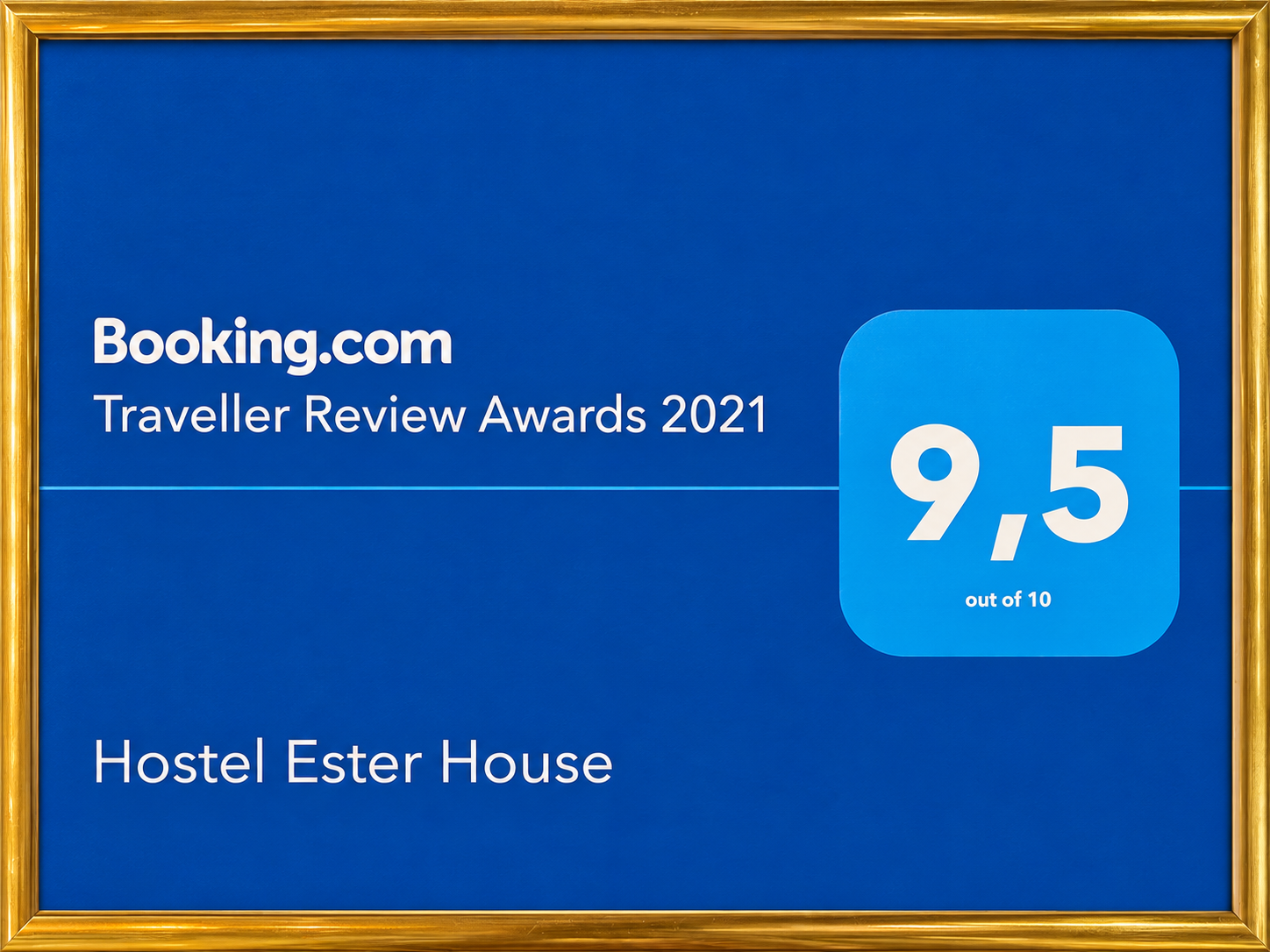 Booking.com Traveller Review Awards 2021: Hostel Ester House, оценка 9,5 из 10