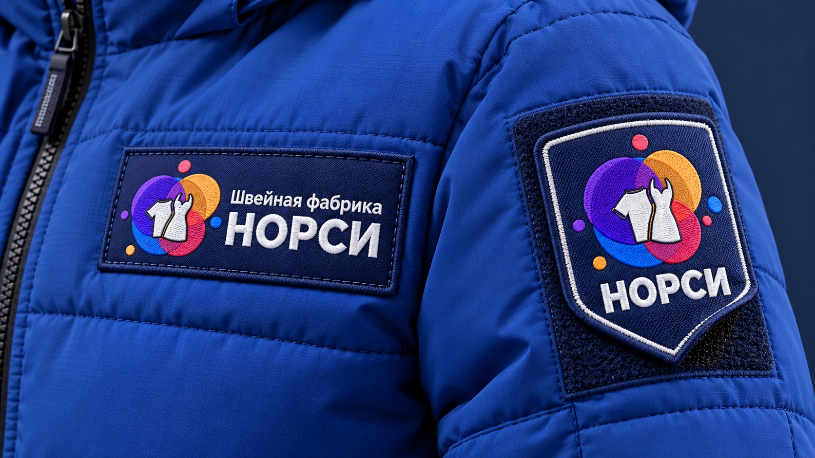 Светоотражающие полосы и канты на сигнальной зимней куртке