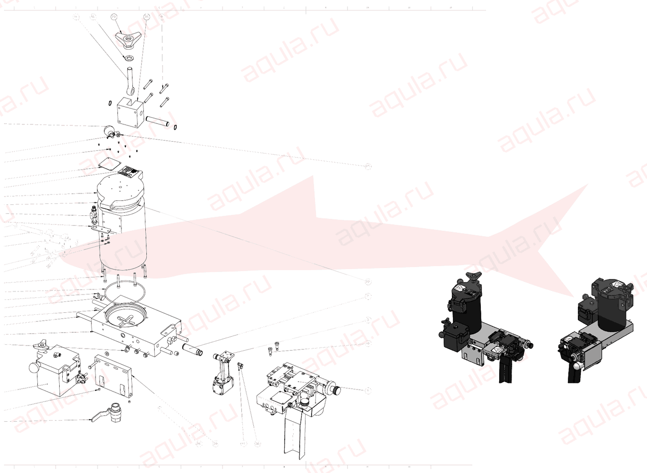 Morgana DigiBook 300 A0106003-00 Ass. perfusor 300 reverse — схема деталей